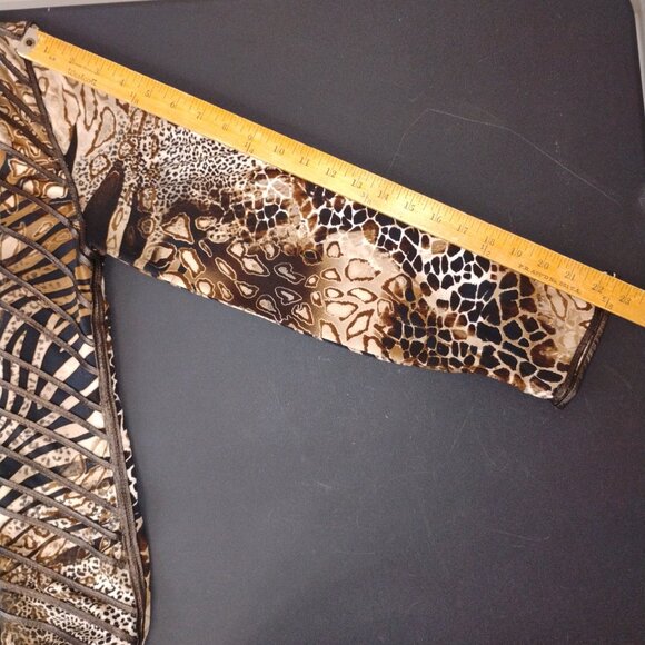 Chico’s Open-Front Animal/Geometric Print Jacket – Size 1 – Gently Worn - Picture 13 of 14